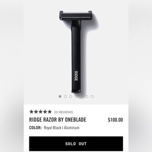 Ridge Razor by OneBlade in Black